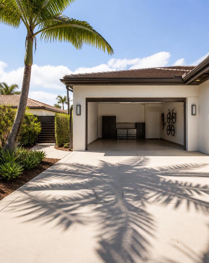 Clean, empty driveway after a Fort Lauderdale junk removal pickup